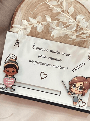 Placa personalizada para professores 