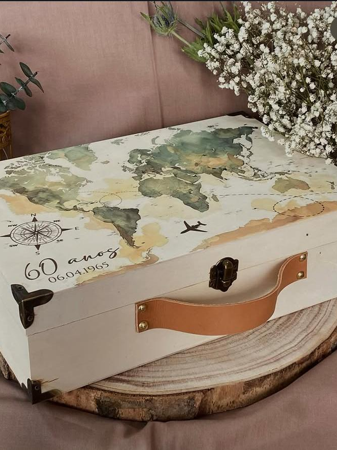 Caixa personalizada estilo mala de viagem 1