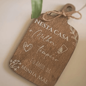 Plaquinha com fita personalizada do dia da mãe 