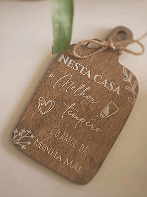 Plaquinha com fita personalizada do dia da mãe 