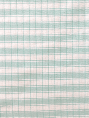 Tecido 100% algodão fustão azul aos quadrados 