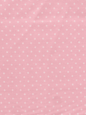 Tecido 100% algodão fustão rosa com bolinhas