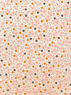 Tecido 100% algodão fustão branco com florzinhas 