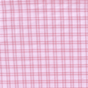 Tecido 100% algodão fustão branco e rosa com quadradinhos 