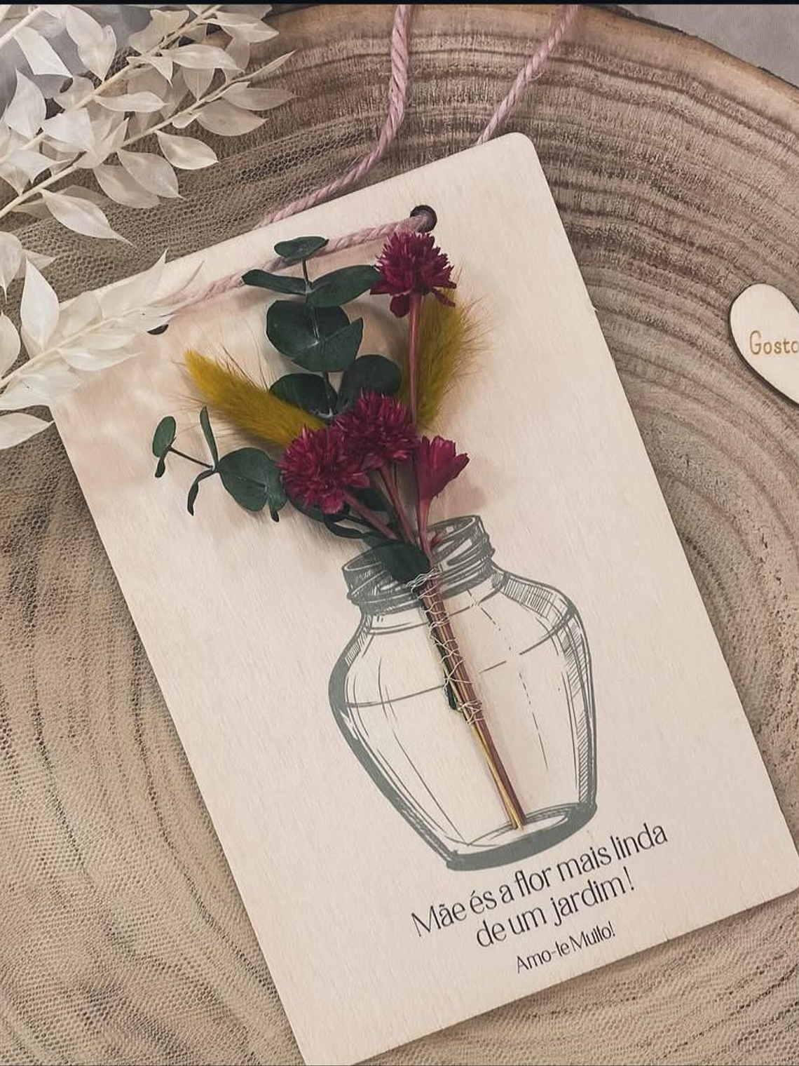 Placa com flores do dia da mãe  2