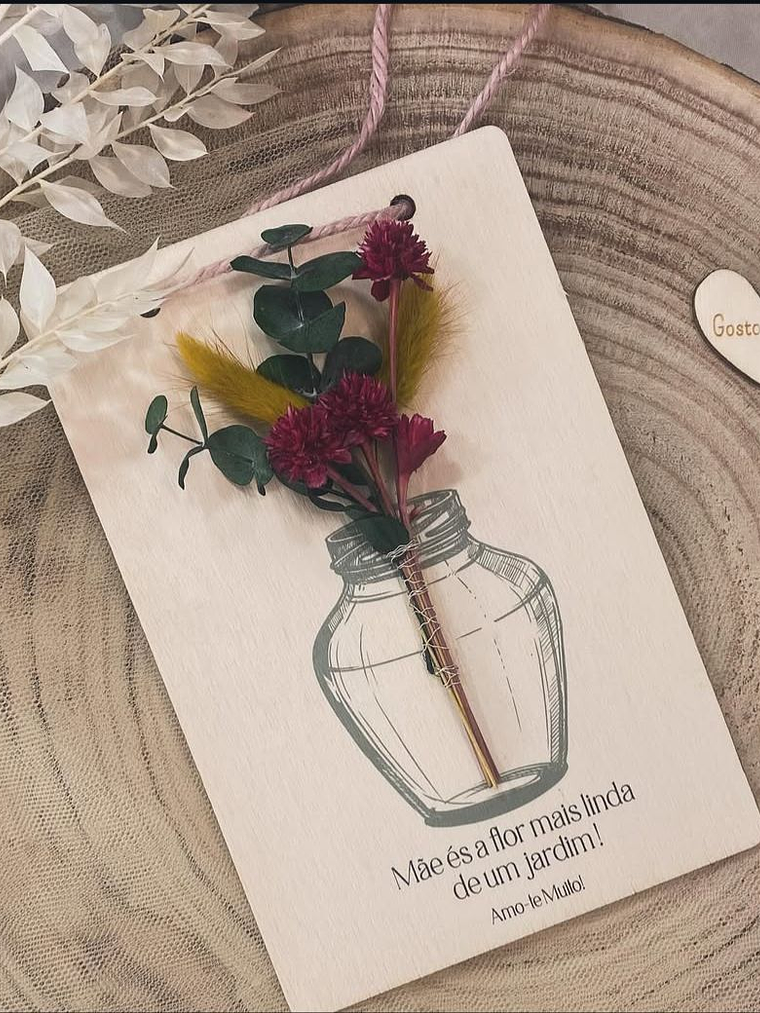 Placa com flores do dia da mãe  2