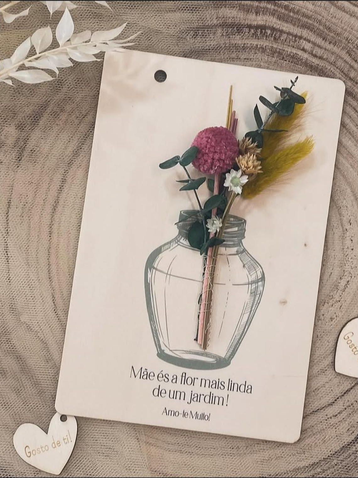 Placa com flores do dia da mãe  3