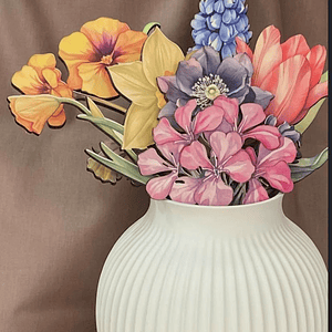 Flores de madeira para decoração 