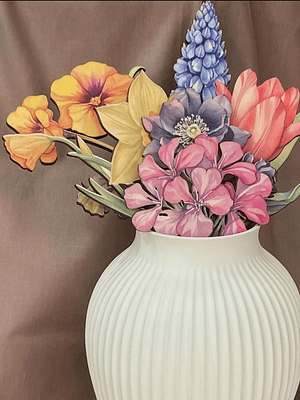 Flores de madeira para decoração 