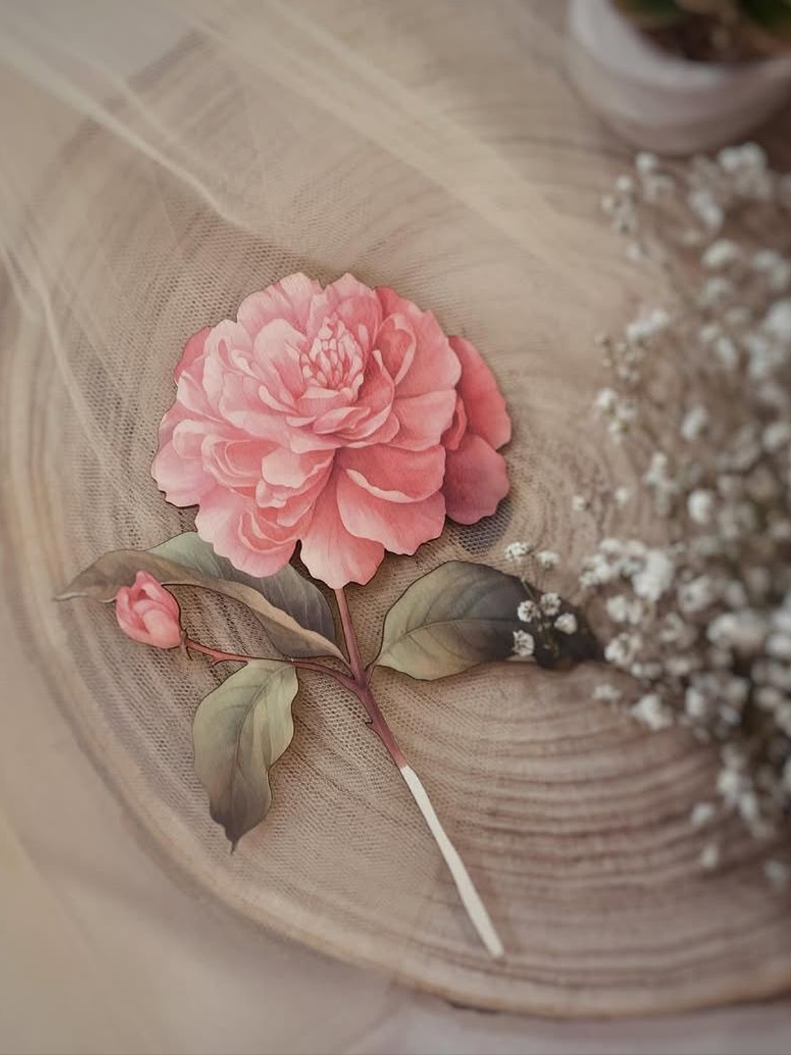 Flores de madeira para decoração  4