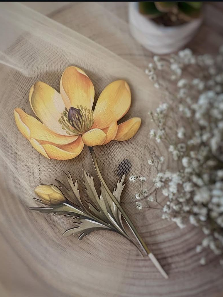 Flores de madeira para decoração  5