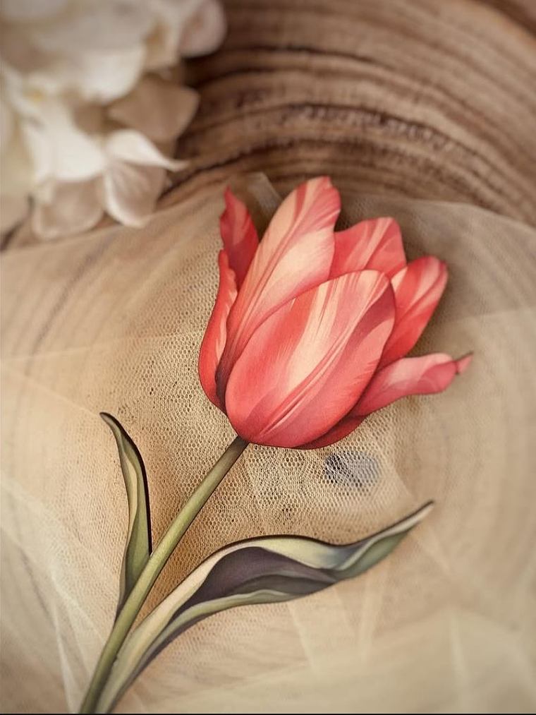 Flores de madeira para decoração  8