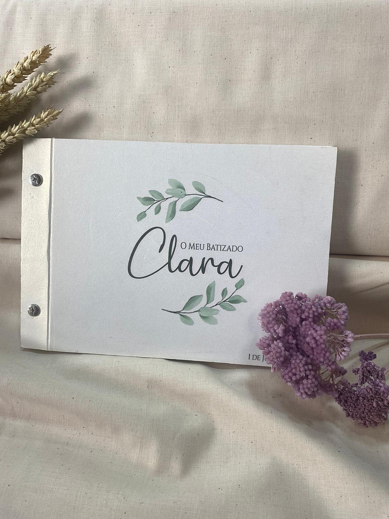 Álbum personalizado com ramagens verdes 1