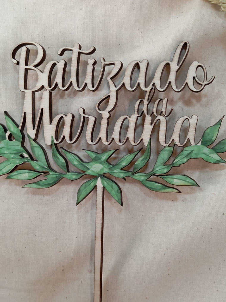 Topo de bolo com folhas 1