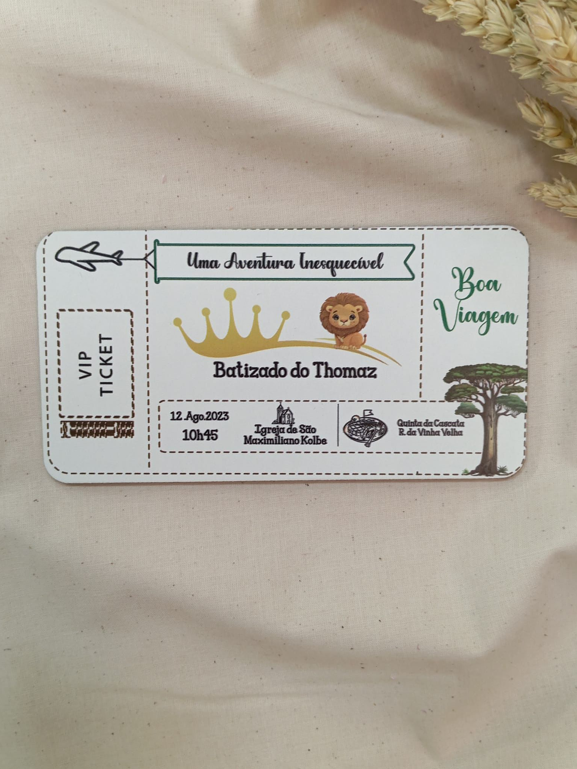 Convite batizado com tema selva  1