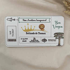 Convite batizado com tema selva 