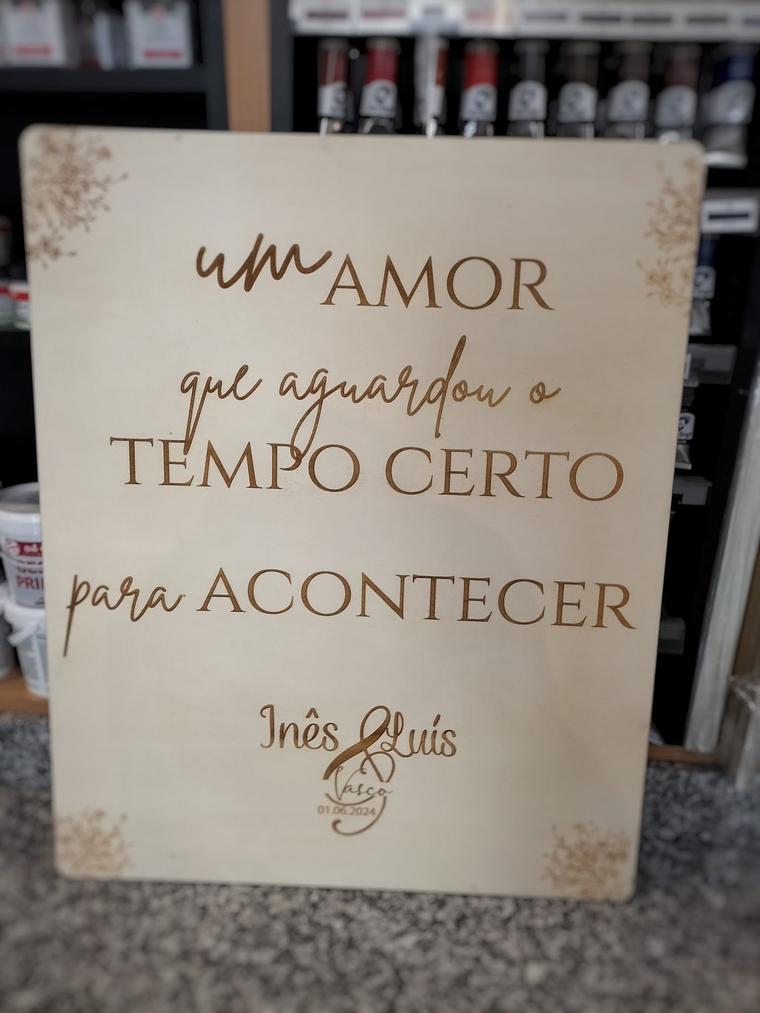 Placa grande para casamento 1