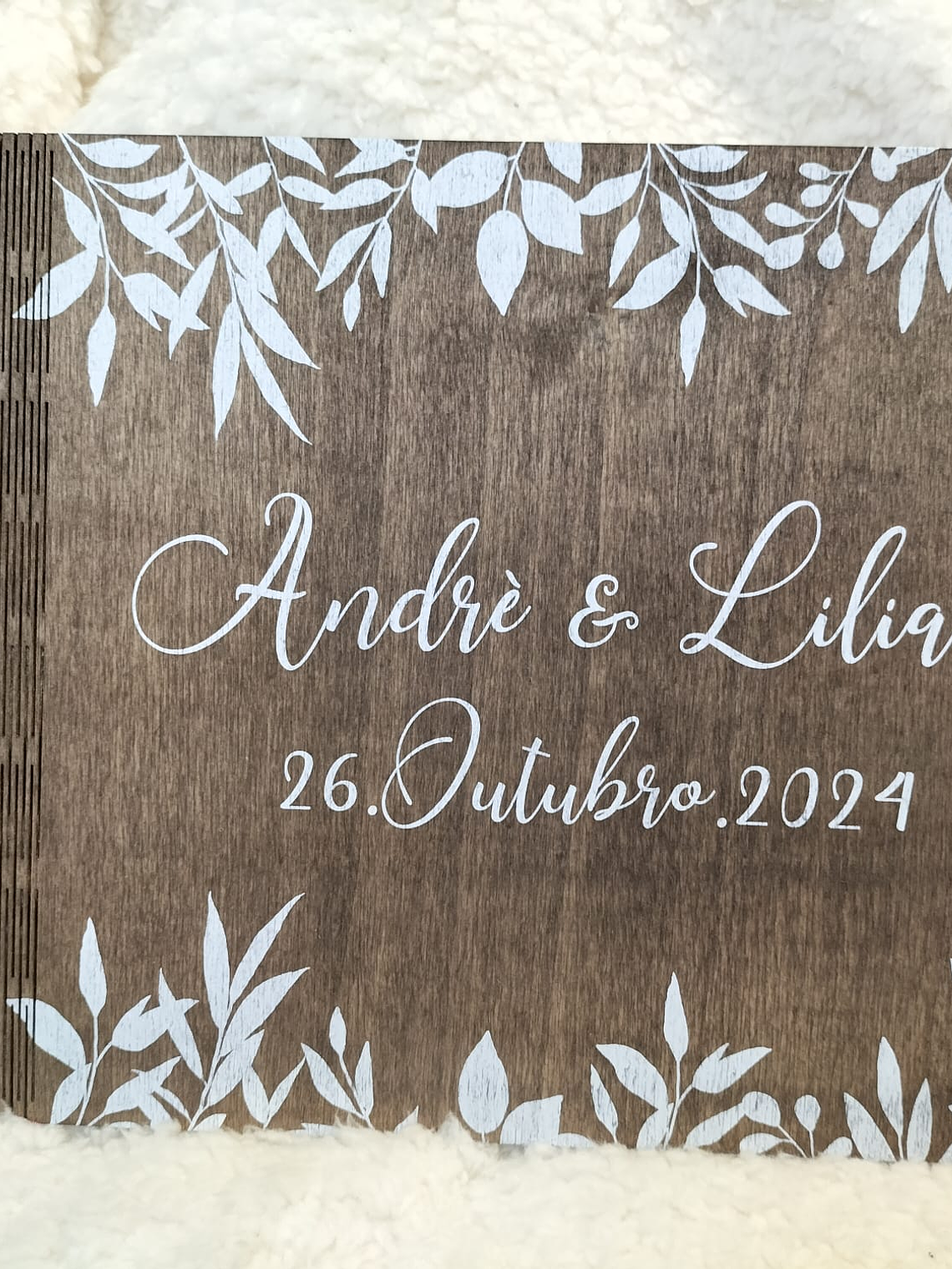Álbum personalizado em madeira envelhecida  1