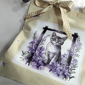 saco estampado com gatinho 