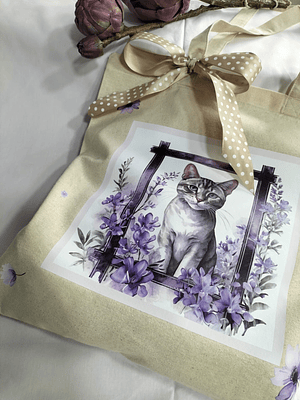 saco estampado com gatinho 