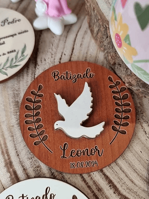 Lembrança de batizado com pombinha 