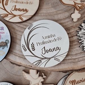 Lembrança de profissão de fé com espigas 