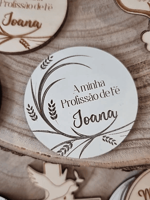 Lembrança de profissão de fé com espigas 