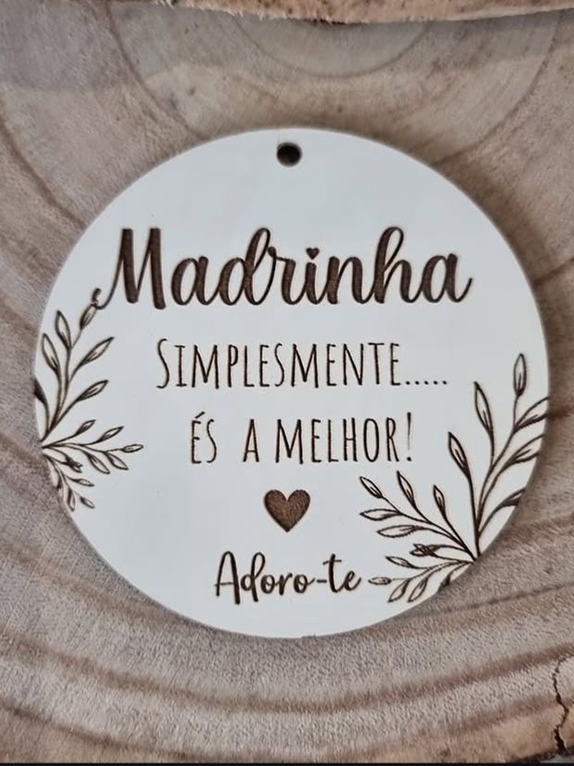 Plaquinha em mdf branco para madrinha 1