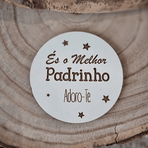 Plaquinha de mdf branco para padrinho 