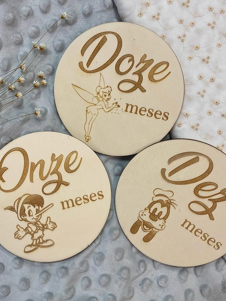 Placas de nascimento com bonecos da disney 2