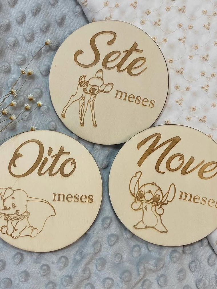 Placas de nascimento com bonecos da disney 4