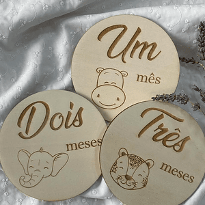 Placas de nascimento com animaizinhos 