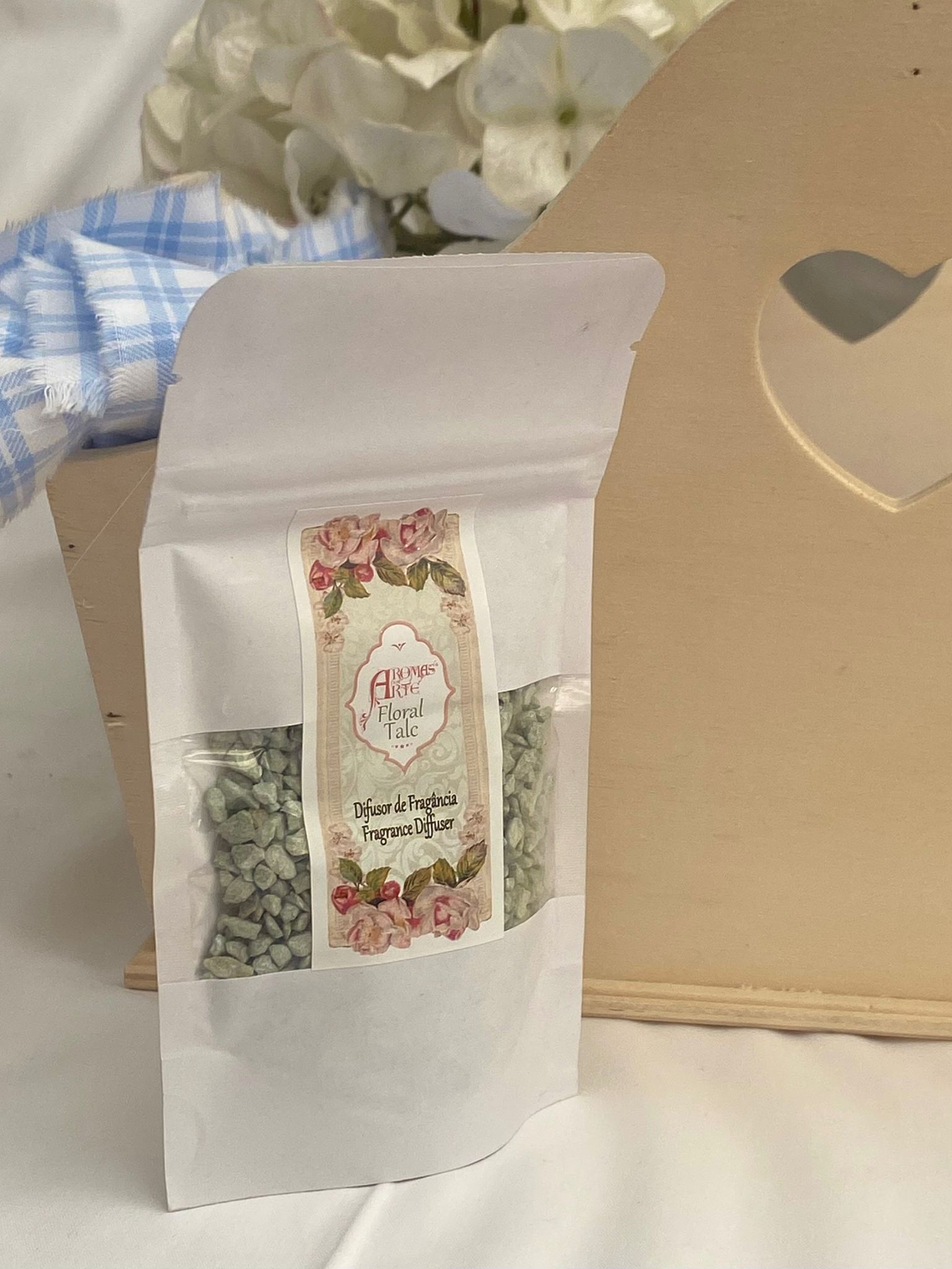 Aroma com arte floral talc - pérolas 1