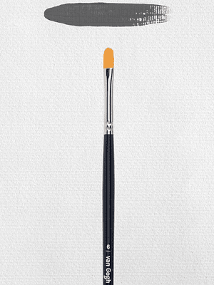 Pincel para óleo e acrílico com cerdas sintéticas série 296 número 6