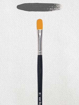 Língua de gato para óleo e acrílico com cerdas sintéticas série 296 número 10