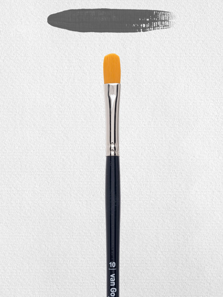 Língua de gato para óleo e acrílico com cerdas sintéticas série 296 número 10 1