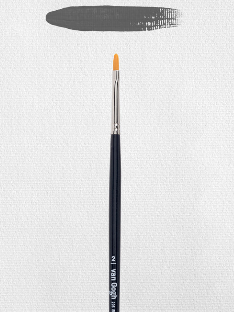 língua de gato para óleo e acrílico com cerdas sintéticas série 296 número 2 1