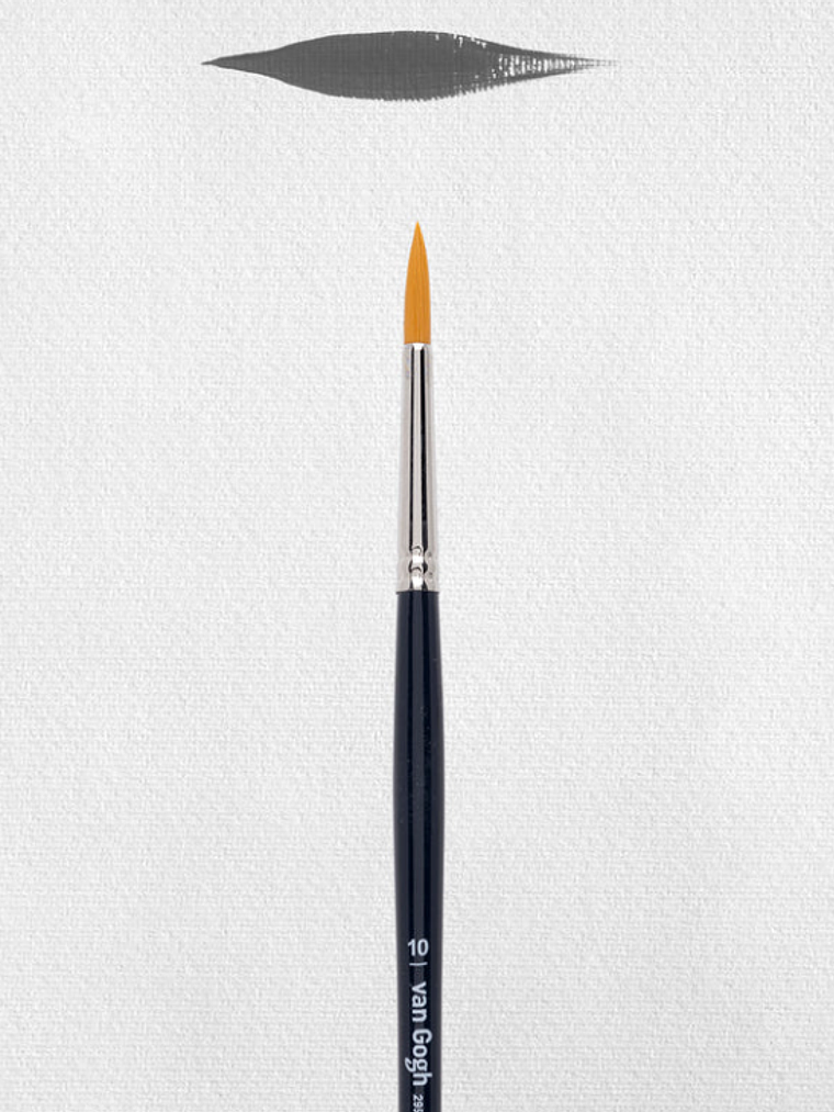 Pincel redondo para óleo e acrílico com cerdas sintéticas série 295 número 10 1