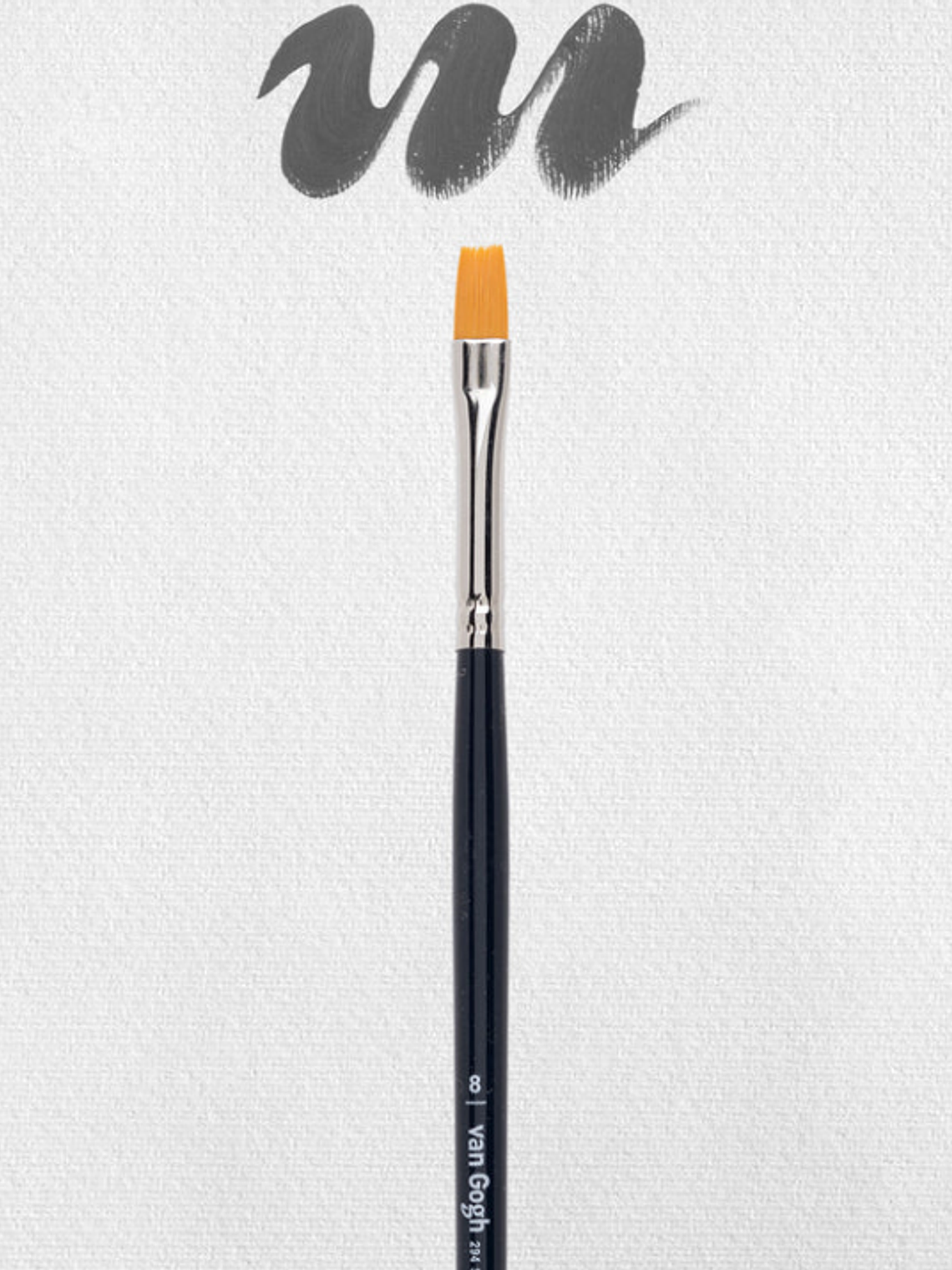 Pincel espatulado para óleo e acrílico com cerdas sintéticas série 294 número 8 1