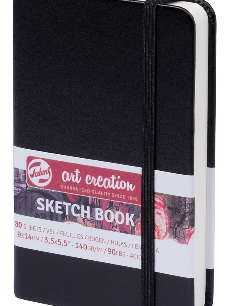 Bloco de Esboço Preto Art Creation 9x14 1