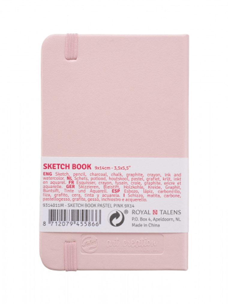 Bloco de Esboço Rosa Pastel Art Creation 9x14 1