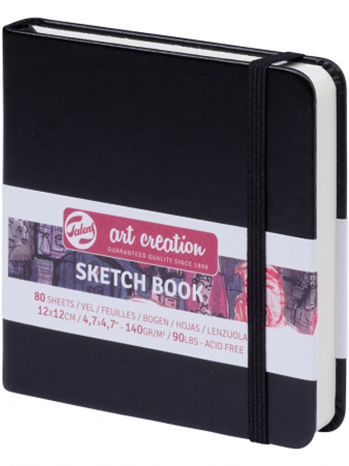 Bloco de Esboço Preto Art Creation 12x12 1