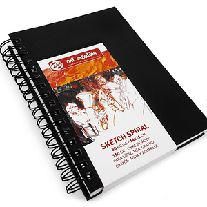 TALENS ART CREATION SKETCH SPIRAL NEGRO 21.5x28 cm 110 g 80 hojas