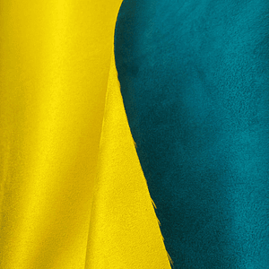 Camurça dupla amarelo vs verde água 