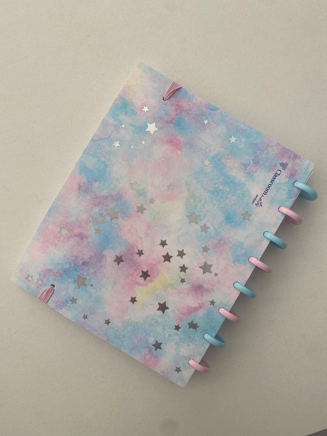 Caderno Inteligente A5- Galáxia com estrelinhas prateadas 2