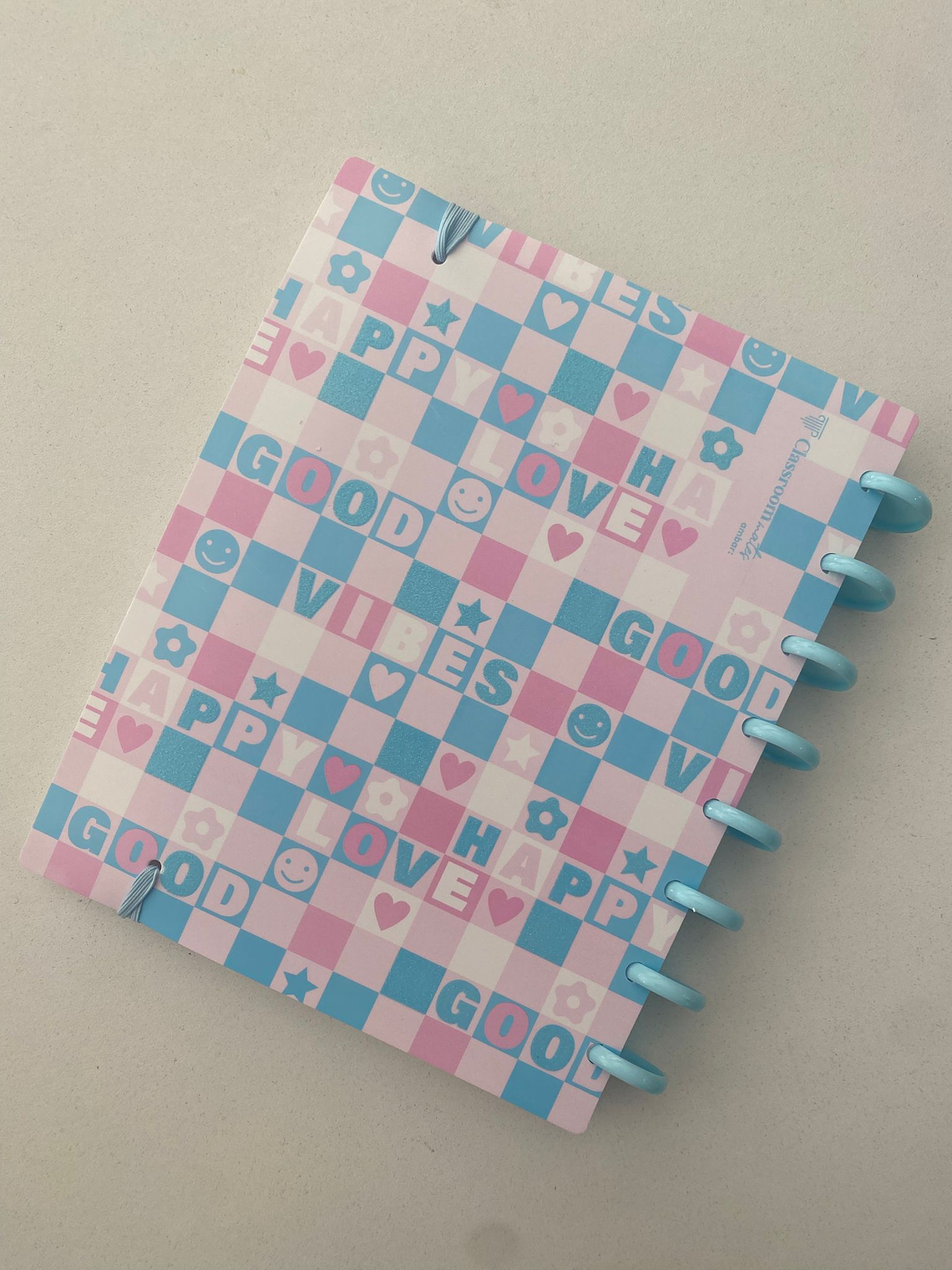 Caderno Inteligente A5- Rosa e Azul Com Letrinhas  2