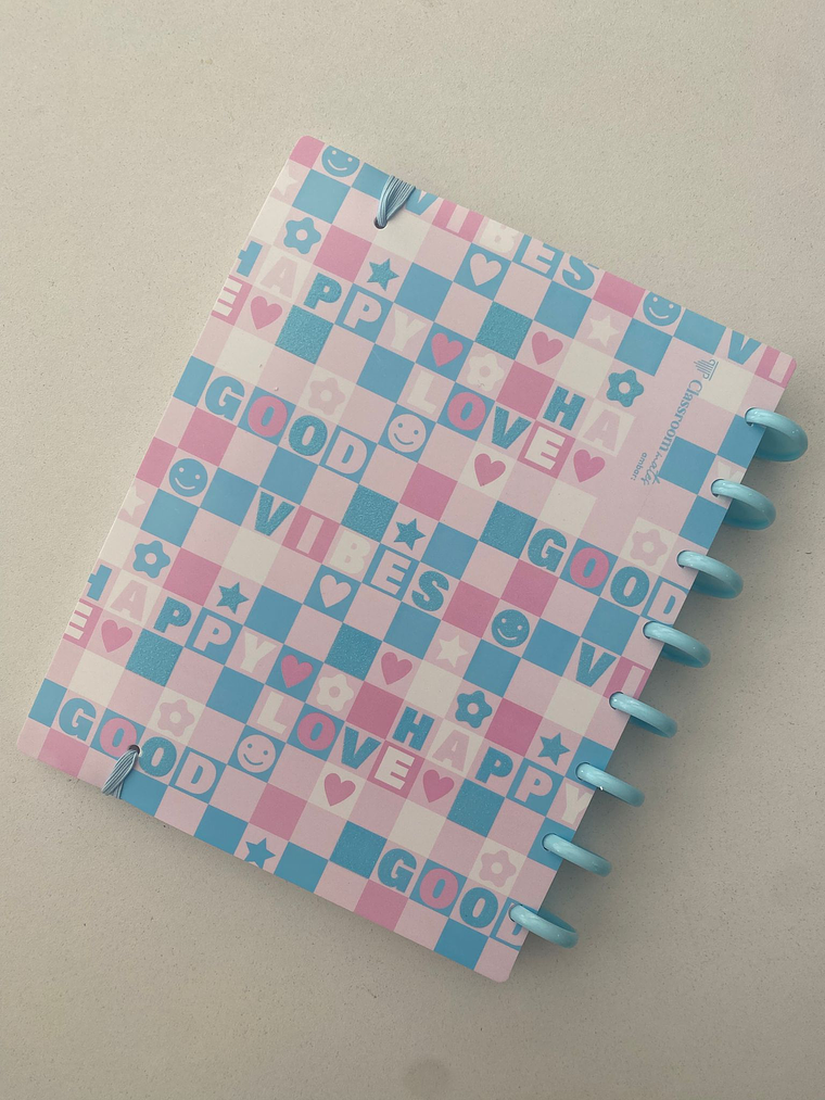 Caderno Inteligente A5- Rosa e Azul Com Letrinhas  2