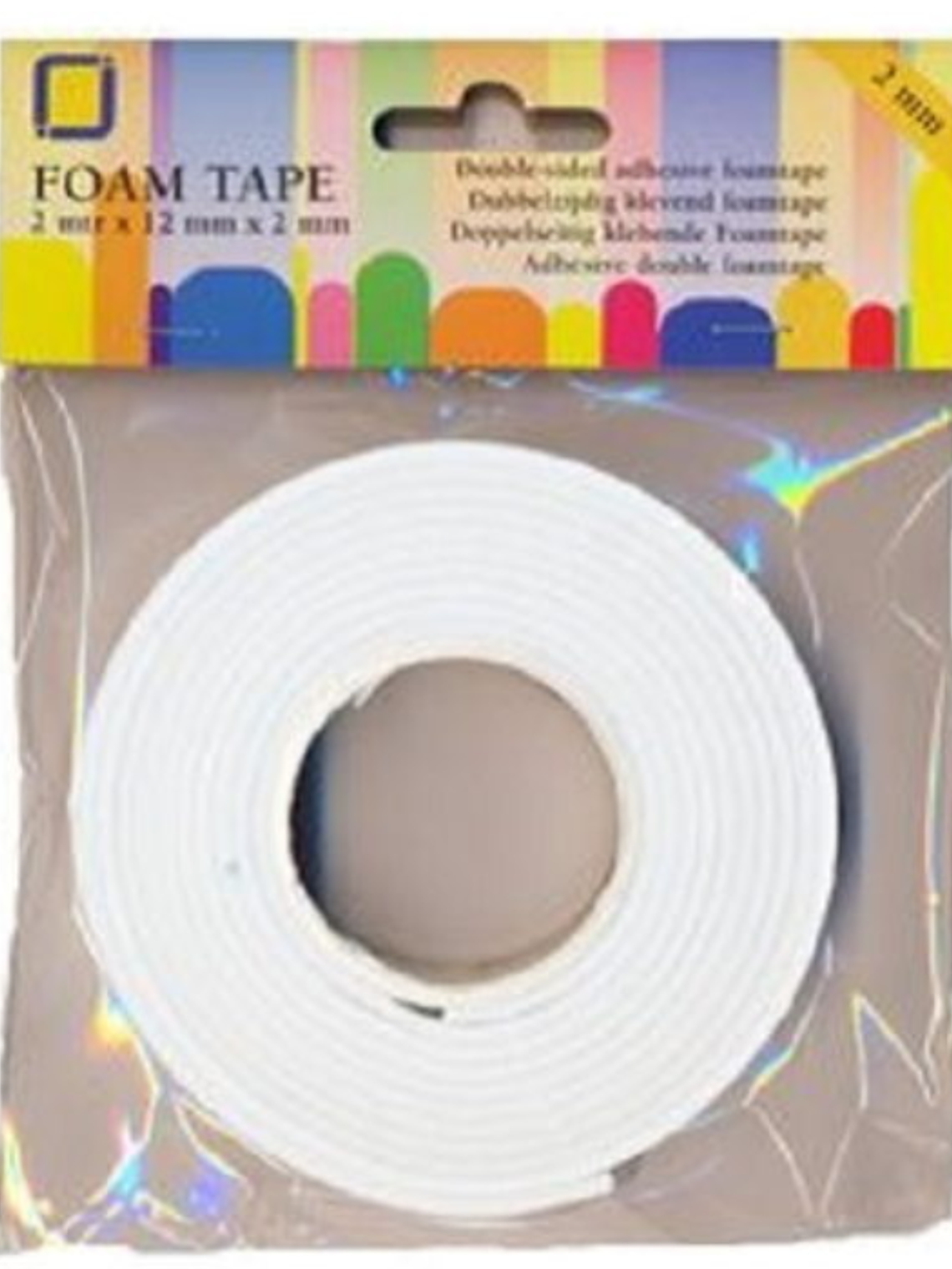 Fita Adesiva Dupla Face 3D 2mm 1