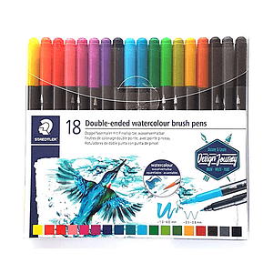 Double-ended watercolour brush pens 18 canetas 
