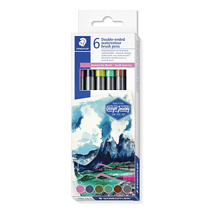  Double-ended watercolour brush pen America do Sul 6 canetas | STAEDTLER